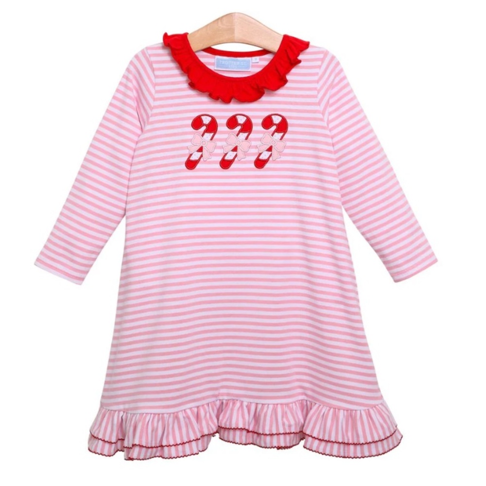 Candy cane pink and white striped dress. Adorable!!! Trotter street size 7.